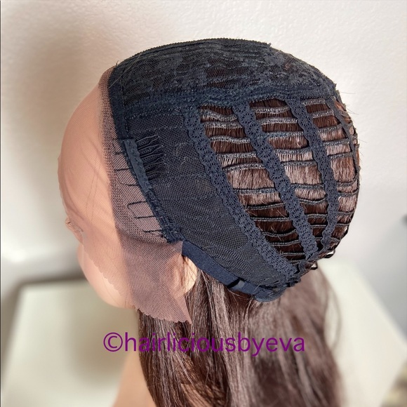 brown color 4 wig lace front wavy layered heat ok - Picture 6 of 7